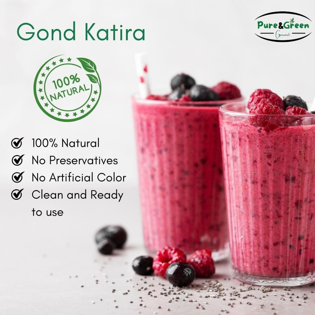 Pure&Green Gourmet's Gond Katira Pure (Edible Gum) - 200 grams | Tragacanth Gum | High Cooling Properties Herbal Food | Super Food - Image 5