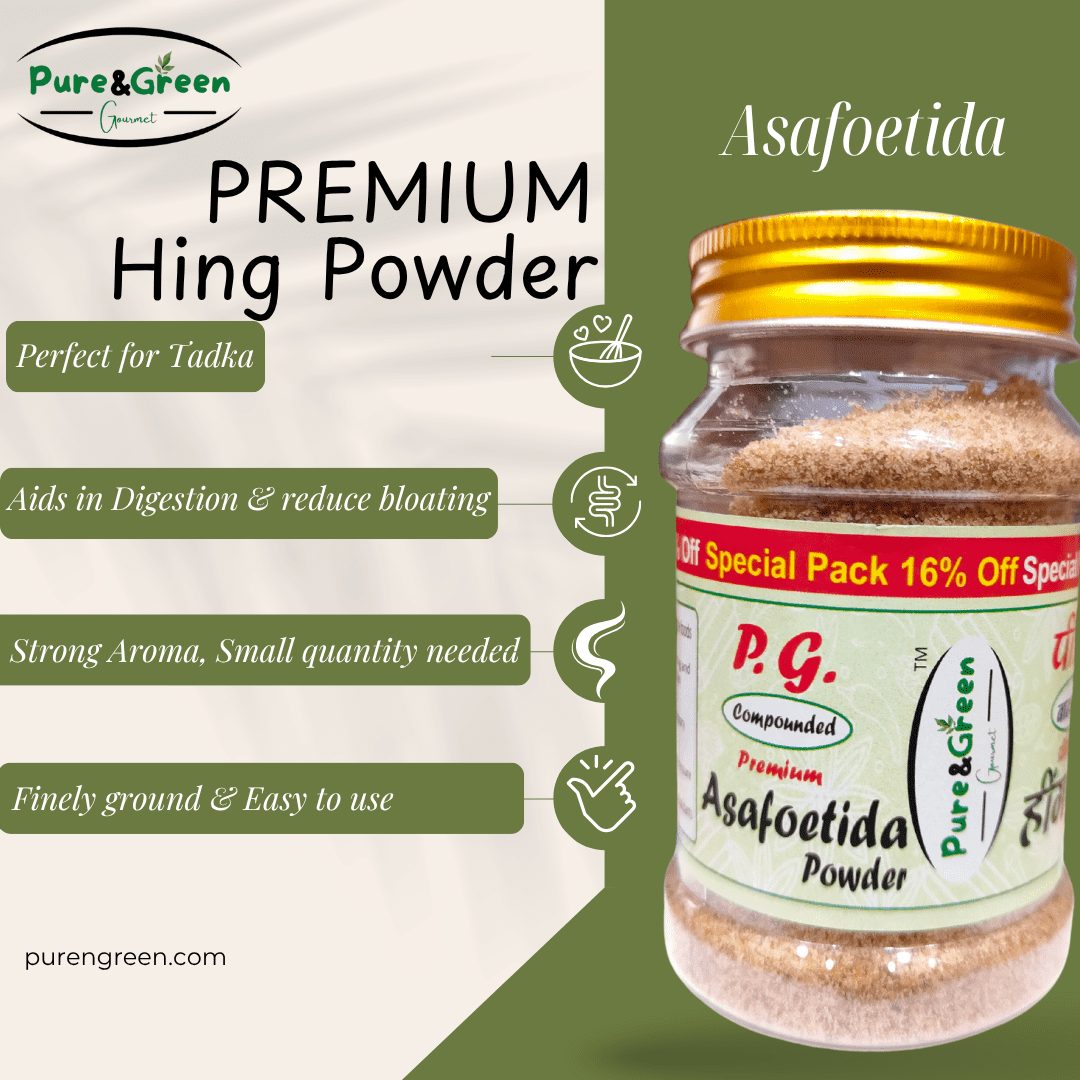 100 gm Pure Hing Powder | Pure&Green Gourmet Asafoetida Powder(Hing) | Strong Heeng Powder - Image 2